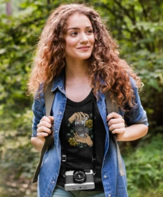 v-neck-tee-mockup-of-an-adventurous-photographer-in-the-woods-39047-r-el2